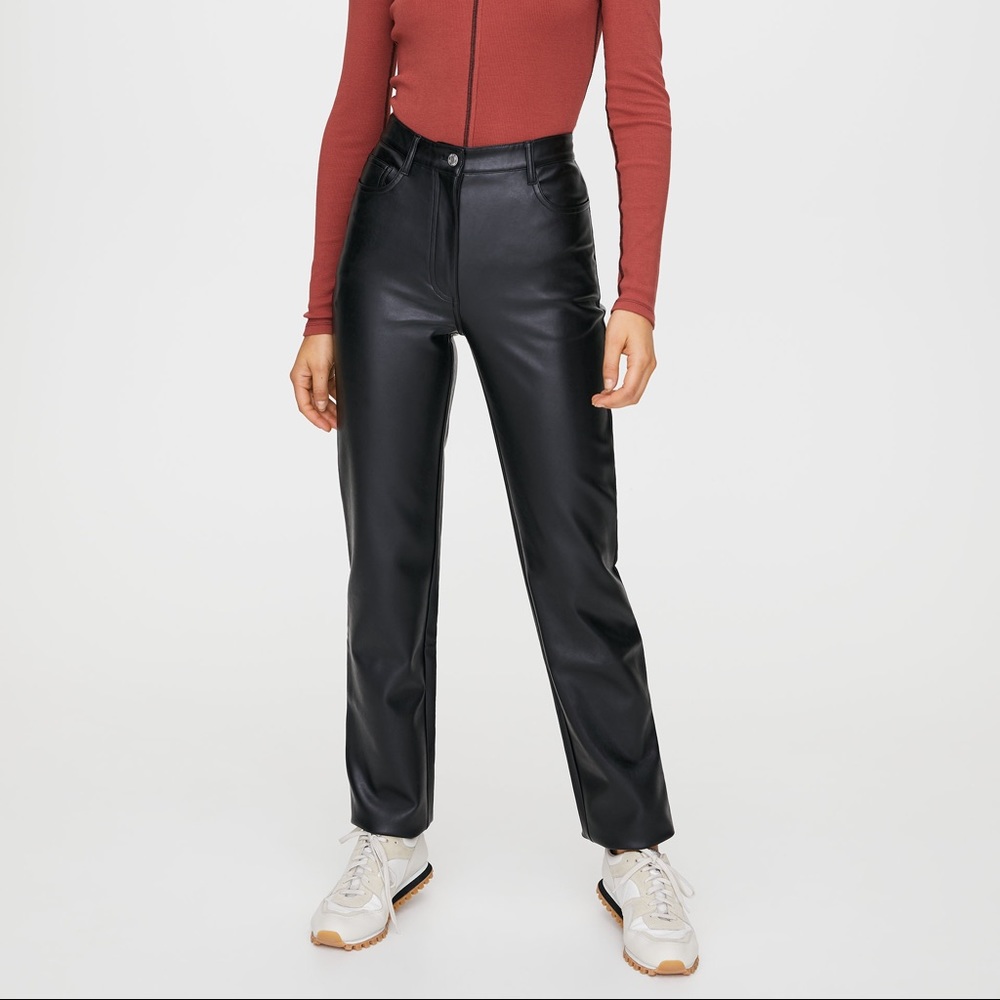 ARITZIA - WILFRED MELINA PANTS, BLACK, SIZE 4